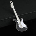 Enamel Electric Guitar Charm Pendants Silver-Tone Frame Six Colors view 6