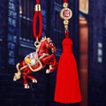 Mixed Sailboat Fish Horse Treasure Bowl and Ingot Car Hangers with Red Tassels view 10