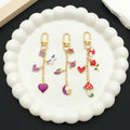 Twelve Floral Celestial and Sweet Metal Clasp Keychain Designs view 4