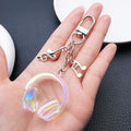 Clear White Headphone and Music Note Clip Keychain Eight-Color Collection view 3