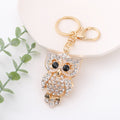 Rhinestone Owl Keychain Metal Cartoon Bird Bag Charm view 7