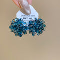 Clustered Glass Bead Stud Earrings in Five Translucent Colors view 7