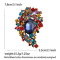 Antique Gold Crystal Cluster Brooch in Six Color Variations view 7
