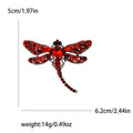 Sparkling Crystal Dragonfly Brooch in Eight Color Options view 5