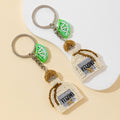 Cream Beaded Tequila Bottle Charm Keychain With Lime Slice view 4
