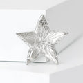 Silver Rhinestone Star Brooch Full Pave Five Point Pin view 3