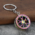 Wheel Rim Metal Keychains in Four Polished Finishes view 4