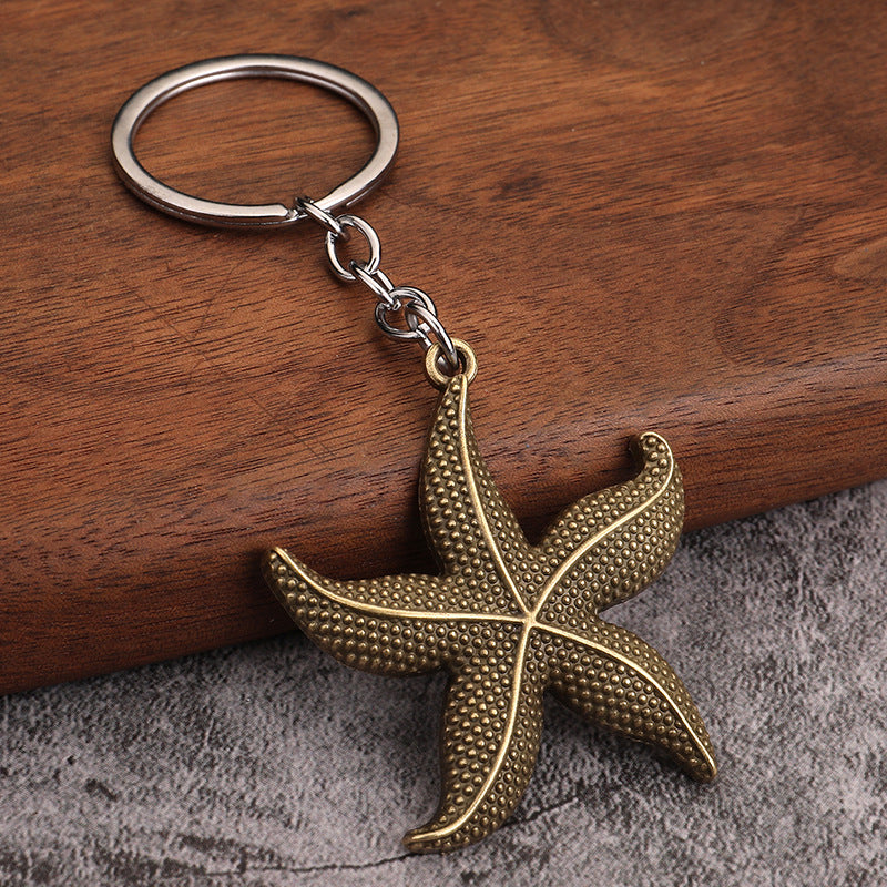 Starfish Souvenir Zinc Alloy Keychain Travel Gift Pendant