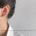 Gold Crystal X Cross Pearl Stud Earrings Pave Detail view 3