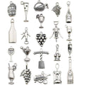 Antique Silver Wine Glass Metal Charms with 22 Listed Options view 5