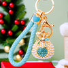Sky-Blue Braided-Pearl-Heart-Pouch