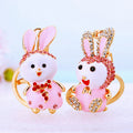 Pink Rabbit Keychains in Standing and Sitting Poses plus Assorted Option view 8