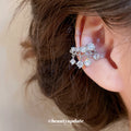 Crystal Fringe Ear Cuffs in Gold and Silver for Layered Everyday Styling view 3