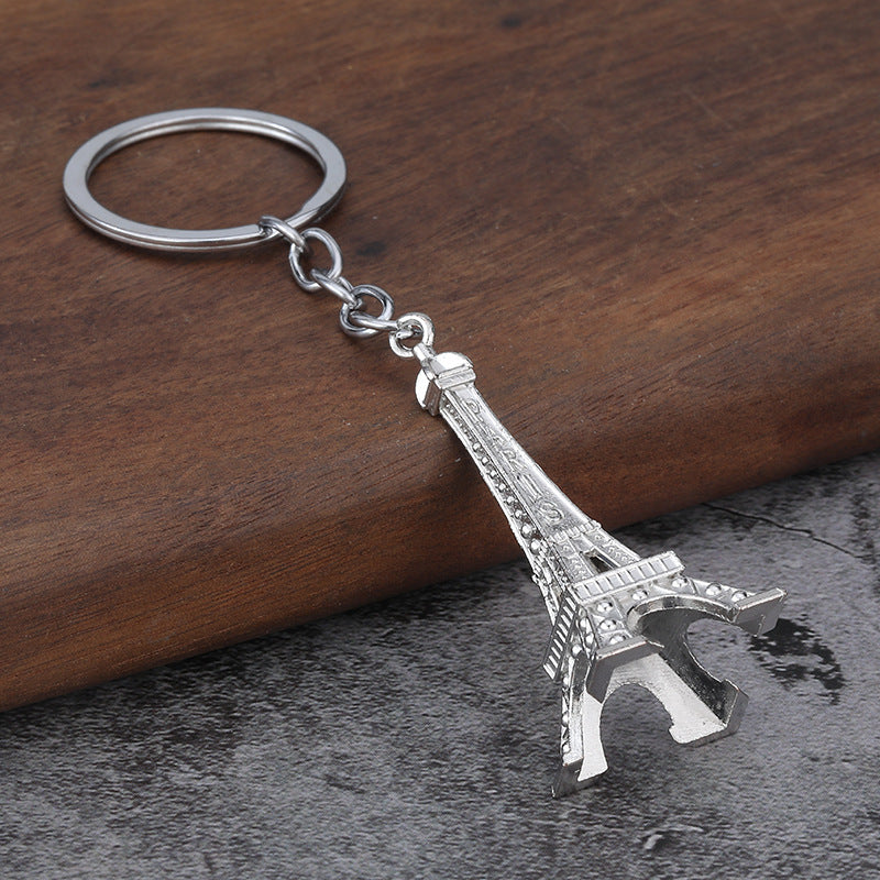 Minimalist Eiffel Tower Zinc Alloy Keychain Gift Pendant