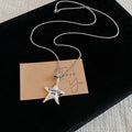 Silver Tone Star and Heart Stone Pendant Long Necklaces view 6