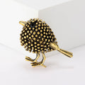 Textured Small Bird Brooch in 2 Color Styles Metal Pin view 2