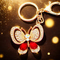 Crystal Butterfly Keychains with Fortune Cords and Loose Braided Loops view 6