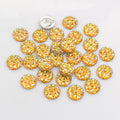 Round Textured Resin Crystal Cluster Flatbacks in 13 Colors view 2