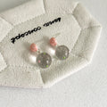 Clear Polka Dot Bubble Dangle Stud Earrings in Three Colors view 8