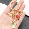 MOM and MAMA Rose Bouquet Enamel Keychains, 5 Designs view 1