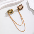 Gold Tone Flower Crystal Three Designs Metal Brooch Pin view 3