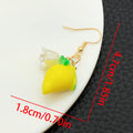 Eight-Style Strawberry Lemon Pear Grape and Peach Dangle Earring Collection view 11