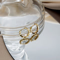 Ridged Silver Tone Delicate Small Round Huggie Earrings view 2