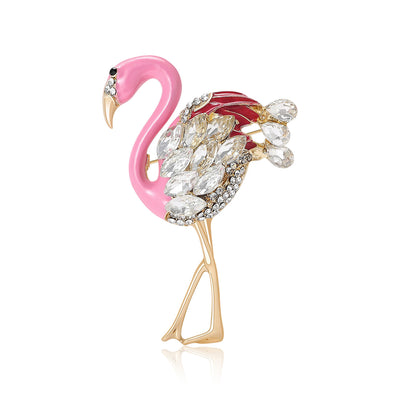 Pink flamingo shown from the front