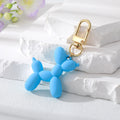 Gold Tone Balloon Dog Clip Keychains in Fourteen Colors view 6
