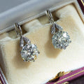 Silver Tone Crystal Teardrop Hook Earrings with Polished Finish view 1