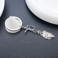 Silver Tone Heartbeat Stethoscope and Anatomical Heart Keychain view 4