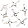 Crystal-Accented Gold Silver Moon Alloy Charms in 6 Styles view 9