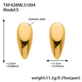 Polished Teardrop Pendant Necklaces and Stud Earrings Set view 6