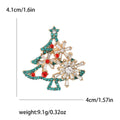 Crystal Christmas Tree Brooch With Star And Ribbon Details view 8