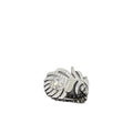 Silver Peacock Feather Crystal Open Statement Ring view 5
