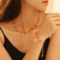 Gold Chain Stone Chip Station Necklaces Bracelets 20 Colors view 2