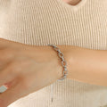 Oval Link Chain Necklace And Bracelet Gold Or Steel view 7