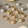 Geometric Solitaire Crystal Ring in Eight Shapes and Finishes view 4