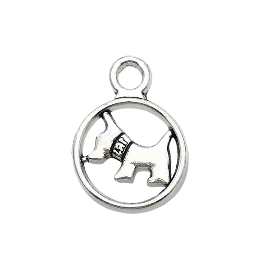 Antique Silver Zinc Alloy Dog Animal Charm Pendant Style 5779 for Bracelet Necklace DIY