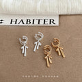 Matte Ear Cuffs With Bow Dangle Gold and Silver Clips view 3