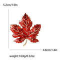 Crystal Maple Leaf Brooch In 5 Styles With Polished Metal And Decorative Details view 7