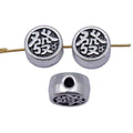 Fa Character Round Beads in Silver and Gold Tone for Jewelry Making view 4