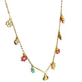 Delicate Floral Station Necklace in Silver Tone or Gold Tone view 5