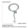 Crystal Snake Brooch with Teardrop Dangle in Four Colors view 8