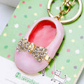 Bow Ballet Flat Keychains in Pink, Blue, Violet and Fuchsia view 1