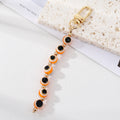 Gold Tone Colorful Evil Eye Bead Clip Keychains in Seven Colors view 6
