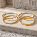 Slim Crystal Hinged Bangle Collection in Gold and Silver Tone view 1
