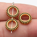 Open Circle Small Hole Bead in Silver and Gold Finishes view 3