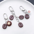 White Cup Brown Cup or Three Coffee Bean Keychains view 2