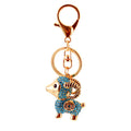 Rhinestone Ram Keychain With Gold Tone Metal Charm And Lobster Clasp view 5